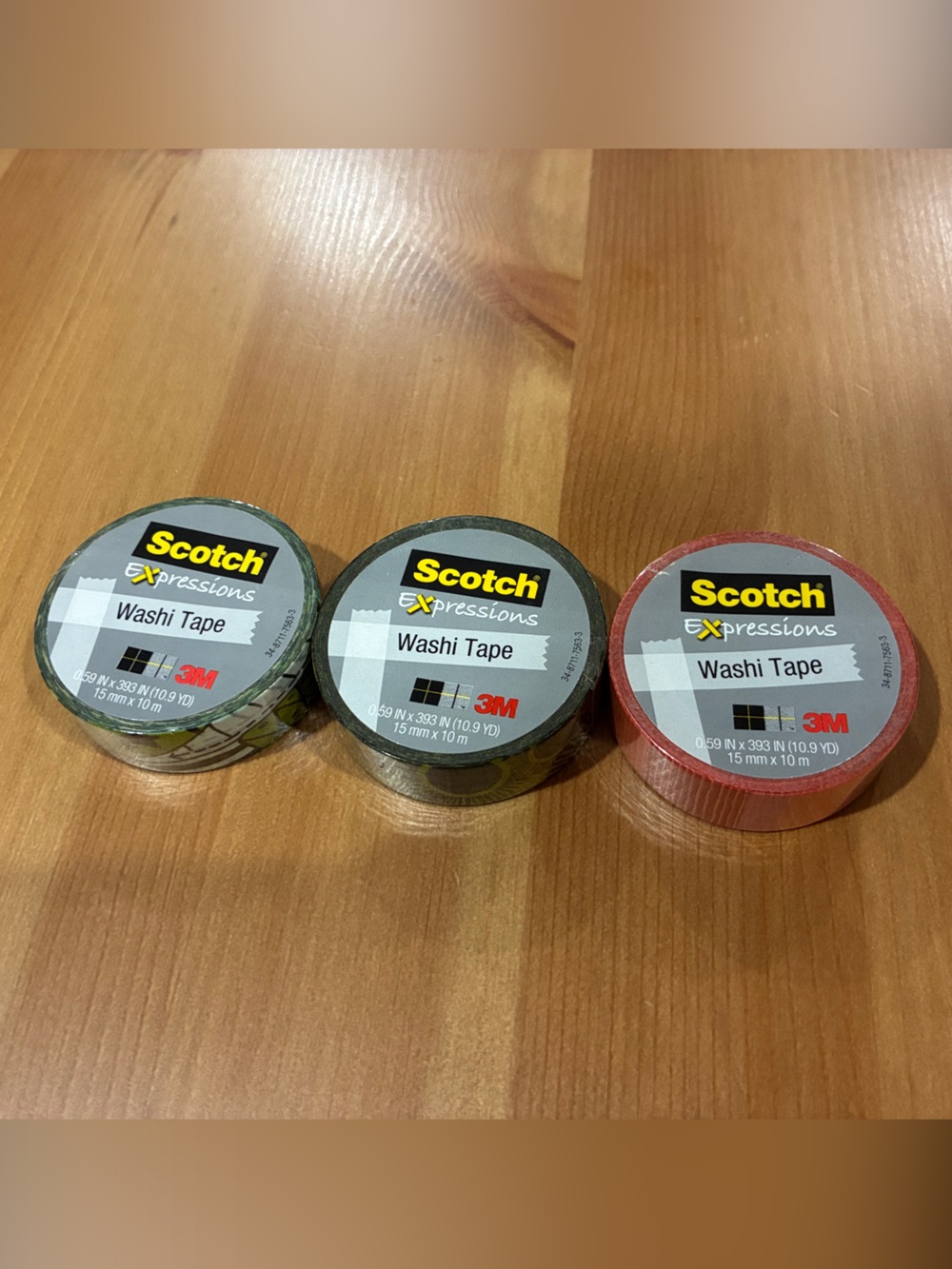 3-Washi Rolls by Scotch
